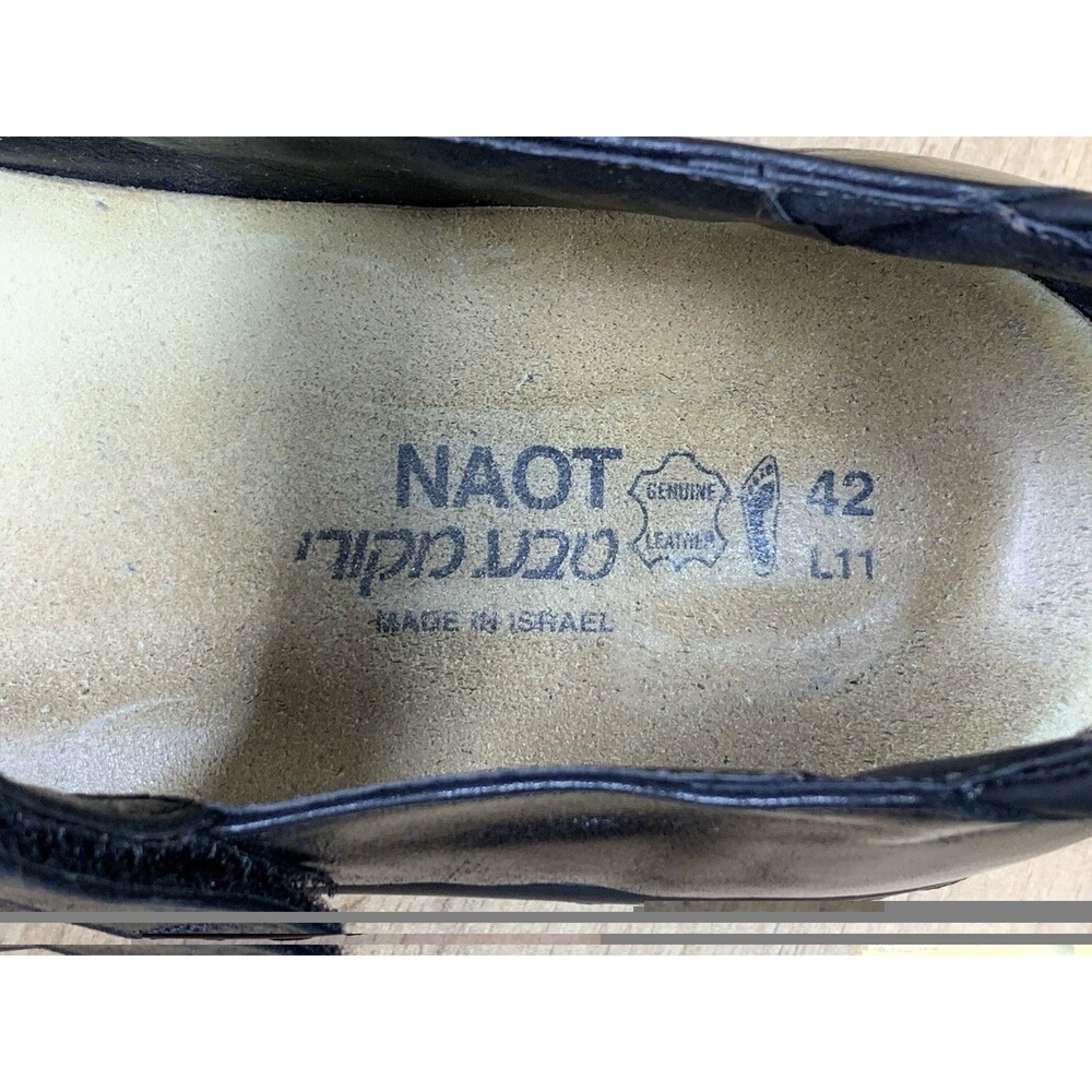 Naot Black Leather Mary Jane Comfort Shoes Womens EU 42 US 11 Hook Loop Israel - Picture 9 of 13